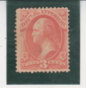 US Scott #O17 Mint Hinged VF+ Official Dept. of the Interior Cat $80. - Picture 1 of 2