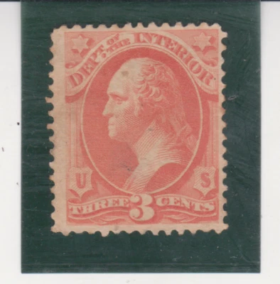 US Scott #O17 Mint Hinged  VF+ Official Dept. of the Interior Cat $80. - Image 1 of 2