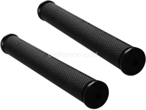 Black 8" Rubber Snowmobile Grips For Cat Polaris Skidoo Yamaha 7/8'' handlebars - Picture 1 of 8