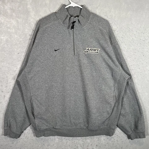 A1 Vintage 90s Nike Team Army Black Knights 1/4 Zip Sweater Adult Lg Sweatshirt Cover
