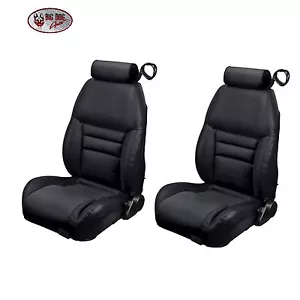Black Front & Rear Bucket Seat Upholstery, for 1997-98 Mustang GT, Cobra Coupe - Bild 1 von 4
