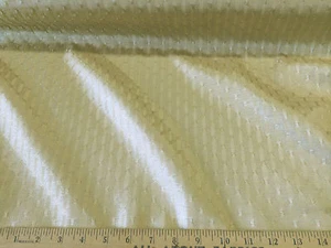 Rabatt Stoff Polster Gardine Jacquard hellgold Gitter DR03 - Bild 1 von 1