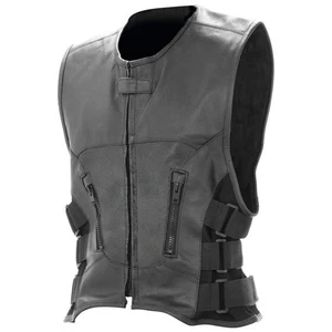 GILET GEN IN PELLE TINTA UNITA - 3X - Foto 1 di 2