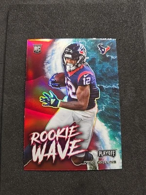 2021 Panini Playoff - Rookie Wave Nico Collins #RW-NCO Red Prizm (RC) - Image 1 of 4