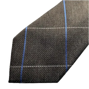 Michael Kors MK Krawatte braun blau kariert gewebte Struktur Seidenmischung 3,25” x 59” Neu ohne Etikett - Bild 1 von 6