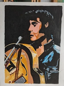 Portrait Of Elvis Presley By Dante Battaglia Original Oil On Canvas Painting - Picture 1 of 9