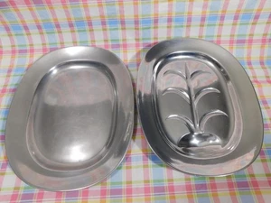Vintage Wilton Armetale Meat Serving Tray Platter and Tray, Tree and Well - Picture 1 of 15