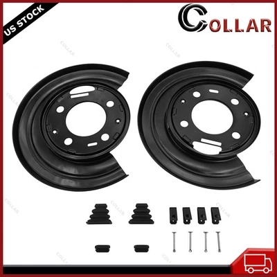 For Ford Excursion F-350 F-450 F-550 Pair Rear Brake Dust Shield Backing Plates Foto 1 de 4