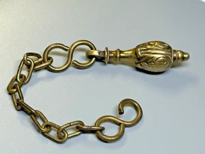 Retro Fob Chain Pocket Watch Brass Victorian Short - Picture 1 of 12