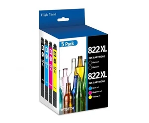 Wiseta 822XL 822 Tintenpatronen hohe Reichweite kompatibel Ersatz für Epson 5 Stück - Bild 1 von 13