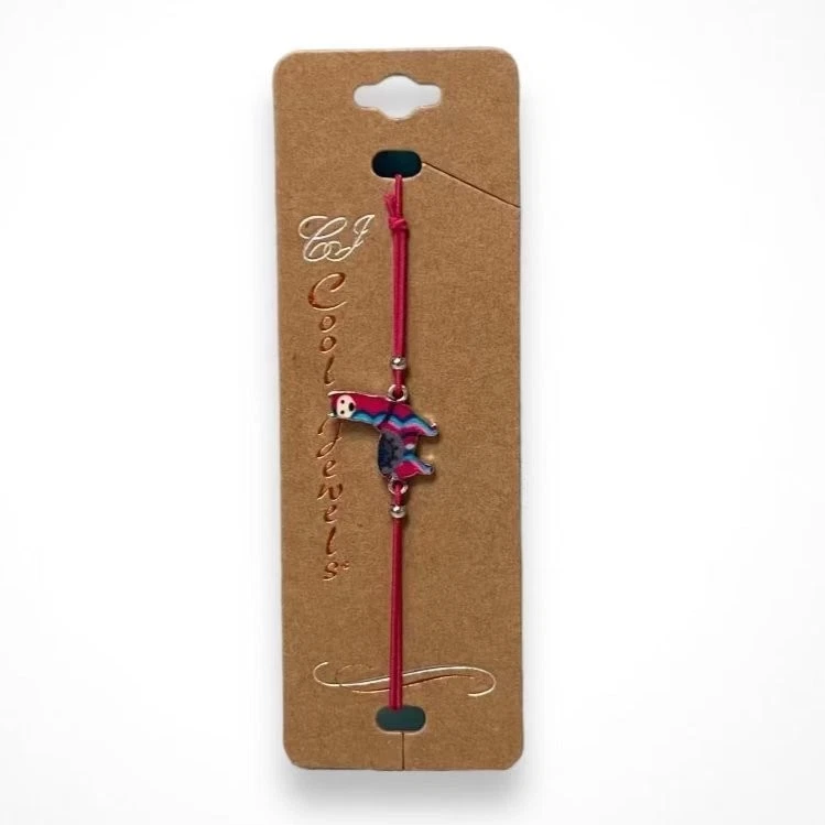 NEW! Pink Stretch Band Llama Charm Bracelet - Image 1 of 1