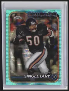 MIKE SINGLETARY 2024 Topps Chrome AQUA SONAR SONIC REFRACTOR 181/199 Bears #20 - Picture 1 of 2