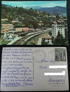 ANTIGUA POSTAL CERCEDILLA 1964 SIERRA MADRID VISTA GENERAL VIAS DEL TREN CC03504 - Imagen 1 de 1