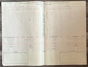 Antique Dispatcher Train Sheet Manistee & North Eastern Railroad 1909 Lot of 3 - Picture 1 of 12