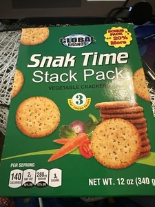 Global Brands Snak Time Stack Pack Vegetable Crackers, 12 oz. Box - Picture 1 of 4