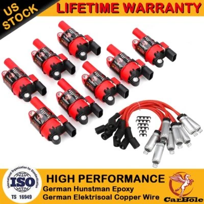 Ignition Coils W/ Wires for Chevy Silverado 1500 Tahoe GMC Sierra 1500 2007-2016 - Image 1 of 4