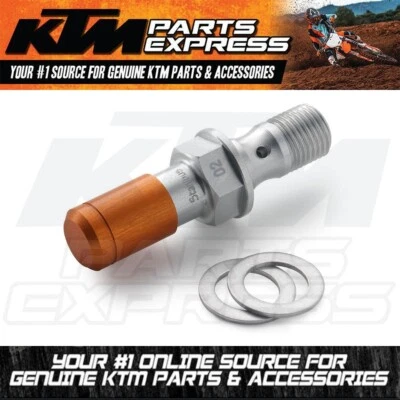 NUEVO OEM KTM ALUMINIO TORNILLO SANGRADOR HUECO 125 150 200 250 SX XC SX-F 77013920100 Foto 1 de 4