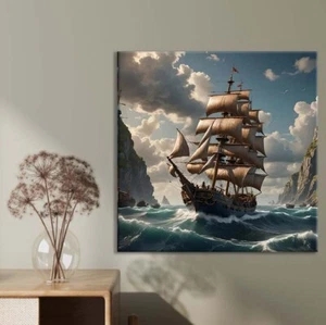 Ocean Waves & Sail Ship Limited Edition High Quality Home Decor Australian Made - Bild 1 von 3