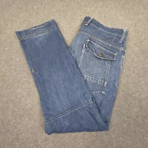 G Star Raw Jeans Mens 36 Blue Denim 5620 Tapered Leg Zip Fly Casual Size 36x32 - Picture 1 of 12