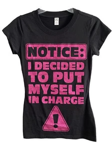 Hybrid Women's Graphic Notice - I  Decided To Put Myself In Charge Tee Shirt S/P - Picture 1 of 4