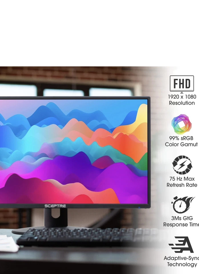 Viotek GFV24C 24 inch Widescreen VA LCD Gaming Monitor - Image 1 of 4