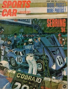 Sports Car Graphic Magazine June 1964 Sebring '64 {FREE SHIPPING} - Picture 1 of 2