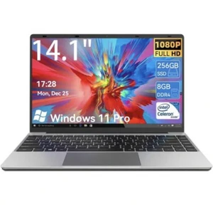 Auusda Windows 11 Pro laptop 8GB RAM, Intel Celeron, 256 GB SSD, 2.4/5GHZ Wi-Fi