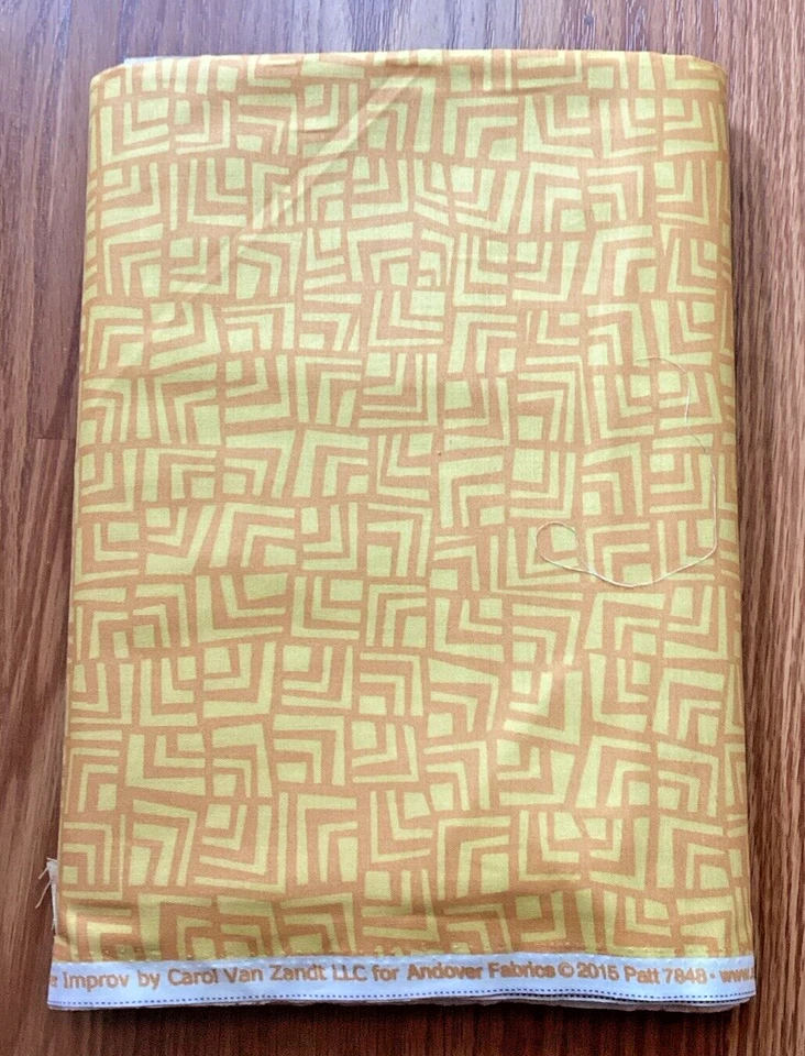 3.5 yds. by Andover Fabrics 2015Patt 7848 Mustard Yellow Geometric - Image 1 of 1