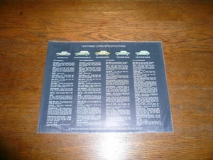 1974 Fiat Family Cars Sports Cars Sales Brochure/ Specification Sheet - Vintage - Picture 1 of 2