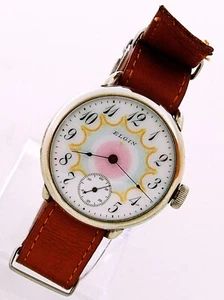 Reloj Pulsera 6s Elgin Esfera Multicolor Movimiento Altamente Damascenado Asas de Alambre. Raro - Imagen 1 de 12