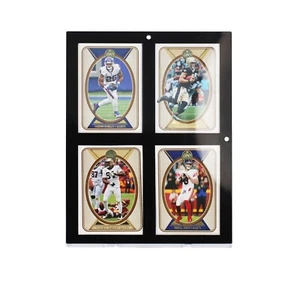 BCW 4 Card Sport Trading Card TCG Magnetic Black Frame Holder Wall Display Case - Picture 1 of 16