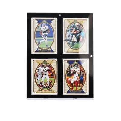 BCW 4 Card Sport Trading Card TCG Magnetic Black Frame Holder Wall Display Case - Image 1 of 4
