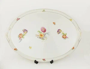 Antique 1920 Porcelain Carl Teichert Meissen Tray Plate Platter Serving - Picture 1 of 7