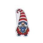 Fourth of July Gnome Patch Embroidered Iron-on/Sew-on Applique