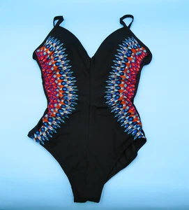 Traje de baño Miraclesuit US 14 negro Temptation Tramonto Belle con aros de una pieza - Imagen 1 de 8