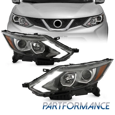 2PC Headlamp For 2017 2018 2019 Nissan Rogue Sport Halogen Headlight Assembly - Image 1 of 4