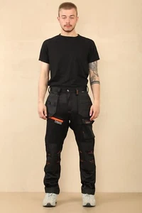 Mens Cargo Combat Work Trousers Size 28 to 40 Black Navy Khaki By ROMAA'S ONLINE - Picture 1 of 7