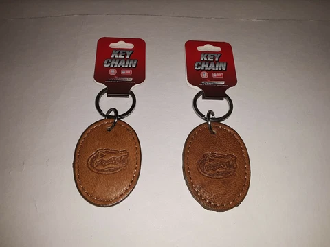 Florida Gators  Leather Key Chain Ring ( set of two) Cover