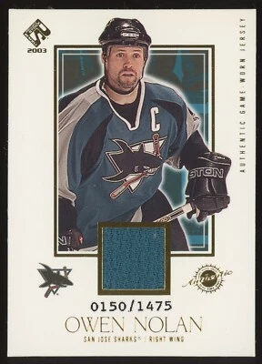 2002-03 Pacific Private Stock Reserve Owen Nolan #142 Sharks GU Patch /1475 - Image 1 of 3