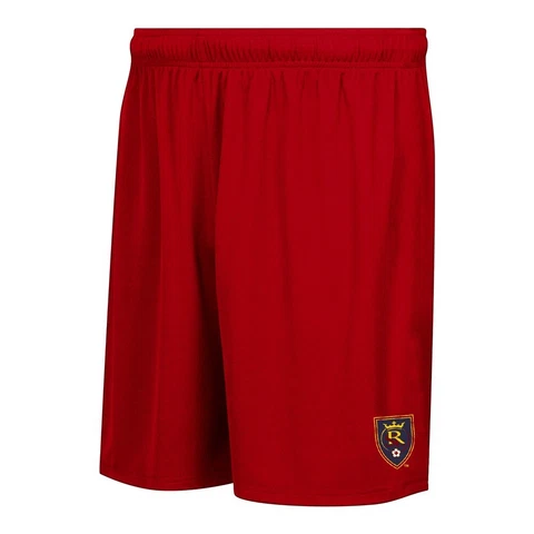 Real Salt Lake MLS Licensed Men's Team Logo Red Mass Soccer Shorts Cover