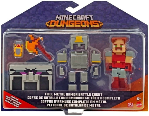 Minecraft Dungeons Full Metal Armor Battle Chest Action Figure GTP25-4B10 Cover