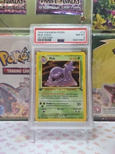 1999 POKEMON FOSSIL 1ST EDITION #13 MUK-HOLO PSA 8 - Picture 1 of 2