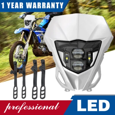 Faro LED con DRL + Carenado Blanco para Yamaha WR450F WR250F WR426F 2013-2023 Foto 1 de 4