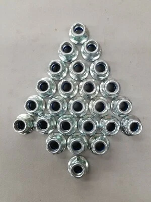 ANIXTER FASTNERS M10-1.25 or 10mm Metric Hex Flange Nylock Nut class 10.9 w/blue 241(25pcs)