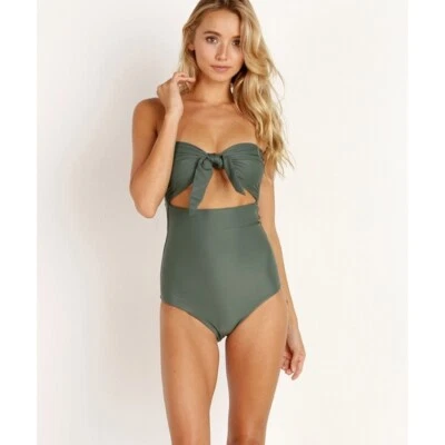 Mikoh. Lana One Piece Swimsuit. Army Green. XS - Image 1 of 4