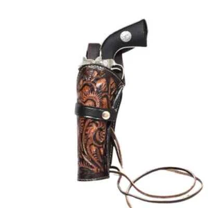 RIGHT HAND Western Holster for Revolver | Hip Draw | Leather Cowboy Holster - Picture 1 of 5