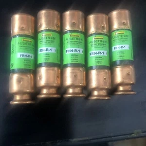 FRN-R-1 Bussmann 1 Amp Fusetron Dual Element Fuse, (Lot of 5) (H3R5) - Picture 1 of 1