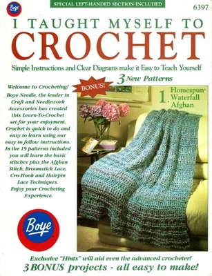 Boye I Taught Myself To Crochet 6397 Instruction Pattern Book Learn How To - Image 1 of 4