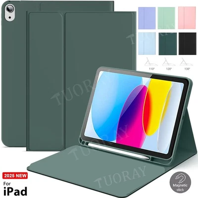 Smart Case With Pencil Holder for iPad 7/8/9/10/11th Gen Air 7 6 5 4 Pro 11 13" - Image 1 of 4