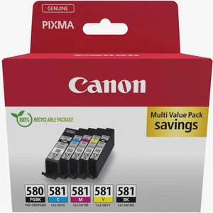 Genuine Canon PGI-580 & CLI-581 Ink Cartridges For Pixma TR7550 TS6150 - Picture 1 of 6